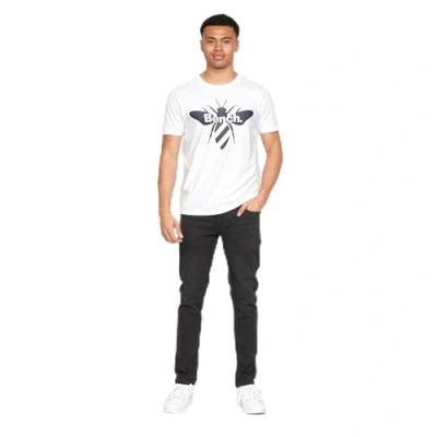 Image of Bench Mens Tshirt 100% Cotton T Shirt Short Sleeve Crew Neck Tee Casual Top White Rockline S