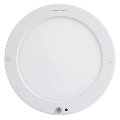 Image of SINCELIGHT PIR LED Motion Sensor Ceiling Mounted Light Fixture, 18W Ultrathin Panel Shape, ON/Off Automatic, Dual Mode Switchable