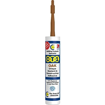 Image of CT1 Oak TRIBRID Multi Purpose Sealant &amp; Adhesive Bathroom, Shower Window Odourless Anti Mould Waterproofing Vibration Resistant Flexible 290ml