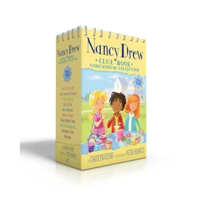 Image of Nancy Drew Clue Book Conundrum Collection (Boxed Set): Pool Party Puzzler; Last Lemonade Standing; A Star Witness; Big Top Flop; Movie Madness; Pets ... Record Mystery; Springtime Crime; Boo Crew