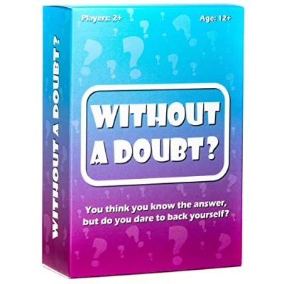 Image of Shot in the Dark Without A Doubt? hilarious quiz game of ridiculous questions, guesswork and family fun 2+ players Adults &amp; Kids