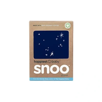 Image of Happiest Baby SNOO Bassinet Fitted Sheet 100% Organic Cotton Nursery Bedding Fits Sleeper Crib Mattress (Midnight Galaxy)