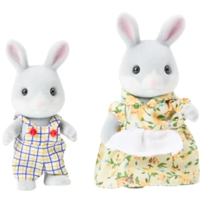 Image of Sylvanian Families Cottontail Rabbit Family , Dollhouse Playset 4030