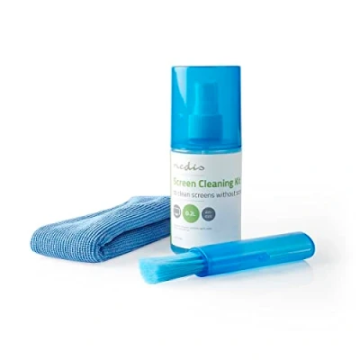 Image of NEDIS Screen Cleaner Kit for TV, PC, Smartphone &amp; Tablet, 200 ml Spray, Brush Pearl Cloth