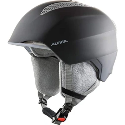 Image of ALPINA Unisex Children, GRAND JR ski helmet, black, 51 54 cm