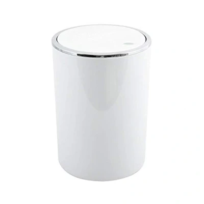 Image of MSV Bin 6 Litres, ABS Plastic, KAMAKA Collection, White, Ø18.5 x 26 cm