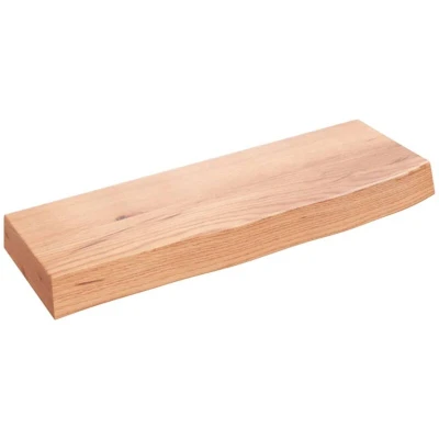 Image of vidaXL Wall Shelf Light Brown 60x20x6 cm Treated Solid Wood Oak