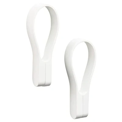 Image of ZONE DENMARK Loop Magnet Set of 2 Magnetic Straps Tea Towel Holder, Silicone Holder &amp; Strong Magnets Attaches to Everything Easy Install and Remove White