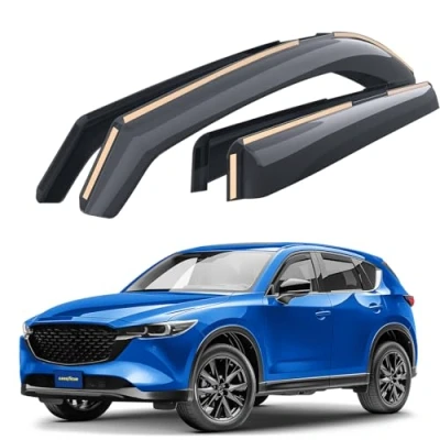 Image of Goodyear wind deflector for/compatible with Mazda CX 5 2017 2024 door rain deflectors,car accessories, car deflectors, in channel