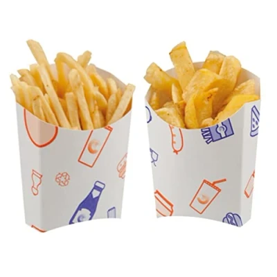 Image of MustBeBonkers 10 x LARGE CHIP HOLDER SCOOPS SCOOP BOXES FAST FOOD TAKEAWAY MEAL TRAYS