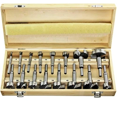 Image of SPARES2GO 16 Piece Forstner Complete 6mm 54mm Drill Bit Tool Set