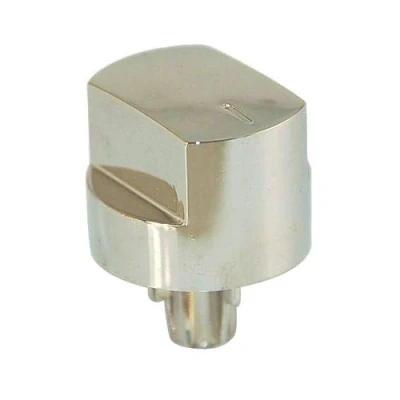 Image of KGA SUPPLIES Control Knob Switch &amp; Shaft for Stoves 61EDO 61EHDO BL ST WH Oven Cooker Hob Silver