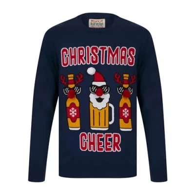 Image of Tokyo Laundry Men&#039;s Christmas Cheer Novelty Knitted Crew Neck Jumper
