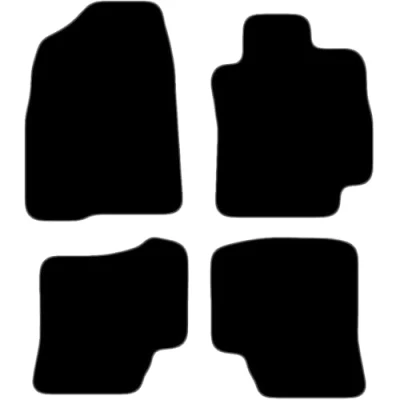 Image of Carsio Carpet Car Mats For Toyota Prius 2005 to 2009 4 Piece Set Tailored Fit Floor Mat Complete Accessory Black Custom Fitted All Weather, Anti Slip Backing &amp; Grey Trim