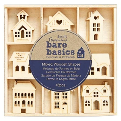 Image of Bare Basics Wooden Embellishments, Natural, N Applicable