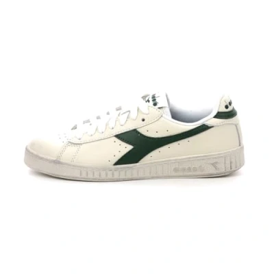 Image of Diadora GAME Waxed Unisex Trainers, Size: 10, White/fogliage Leather