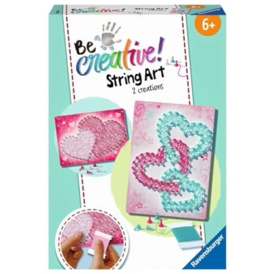 Image of Ravensburger 4005556182428 18242 String Art Creative Thread Pictures with Loving Hearts for Children from 6 Years, Neue Version