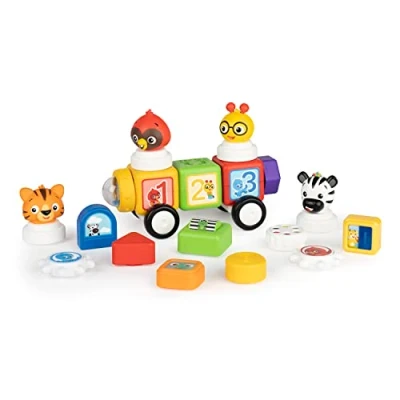 Image of Baby Einstein Connectables Click &amp; Create 20 Piece Magnetic Activity Blocks, Learn 123s, Colors, Animals, Age 6 Months and up