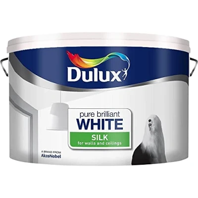 Image of Dulux 500007 10 Litre Silk Paint Pure Brilliant White