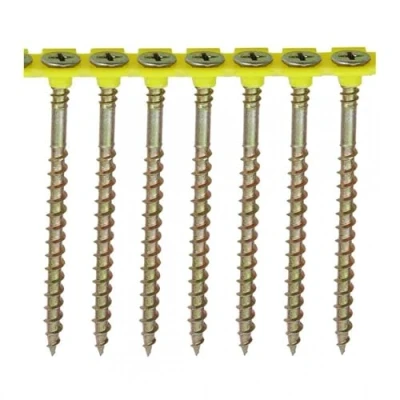 Image of Timco 4.5 x 70mm Collated Woodscrew Zinc Yellow Passivated Box of 500