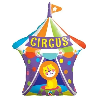 Image of Toyland® 91cm (36&quot;) Colourful Circus Tent Shape Foil Helium Balloon Celebration &amp; Party Decorations
