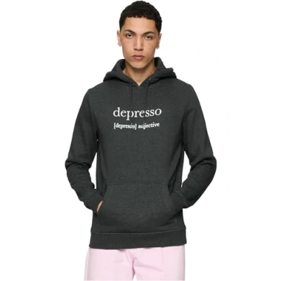Image of Mister Tee Depresso Hoodie, Men&#039;s, Size: XS, Charcoal