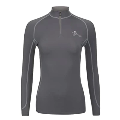 Image of LeMieux My Base Layer in Slate Grey with Thermal Regulating Fabric, Flat Lock Stitching Soft Seams &amp; 360 Degree Stretch XL