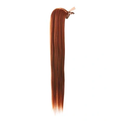 Image of Prettyland static free 24&#039;&#039; long clip in straight extension hair piece ponytail pigtail orange copper red R01