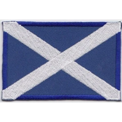 Image of Fat catz copy Blue Scotland The Saltire Patriotic Iron on or Sew Patch St Andrew&#039;s Flag