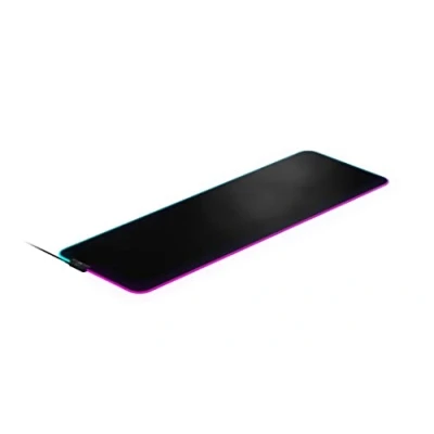 Image of SteelSeries QcK Prism Cloth Gaming Mouse Pad 2 zone RGB Illumination Real time Event Lighting Optimized For Sensors Size XL (900 x 300 2mm) Black +
