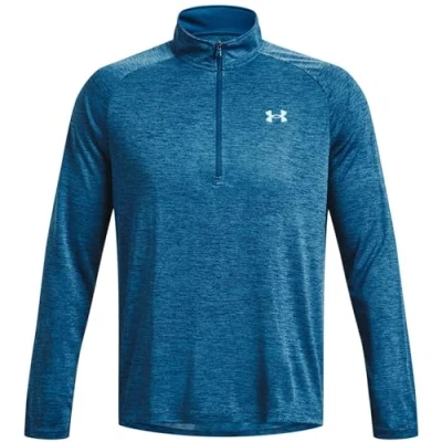 Image of Under Armour Men&#039;s Tech 2.0 1/2 Zip up Long Sleeve T Shirt Sweatshirt, (426) Varsity Blue / Blizzard, S