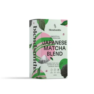 Image of BLENDSMITHS Japanese Matcha Blend Green Tea 250g Box 30 servings