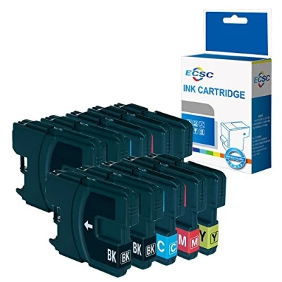 Image of ECSC Compatible Ink Cartridge Replacement for Brother MFC 250C 255CW 290C 295CN 297C 490CN 5490CN 5890CN 790CW 795CW 6490CW 6890CDW 990CW DCP 145C 163C 165C 167C 185C 365CN LC980 (B/C/M/Y, 10 Pack)
