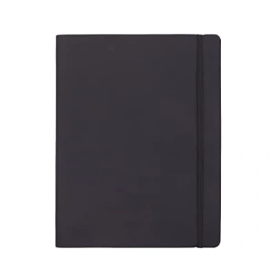 Image of Amazon Basics Softcover Plain Paper Notebook, Extra Large, Black, 25 x 20 cm