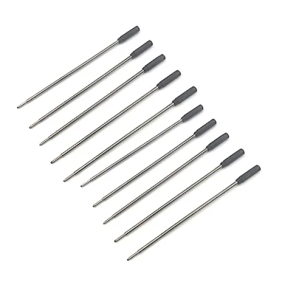 Image of Gereiny 10PCS Metal Pen Refills Blue Black Ink 115mm Replacement Ballpoint 1mm Tip Refill