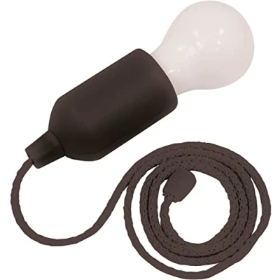 Image of St. Helens Home &amp; Garden Battery Operated LED Hanging Pull Light (Black)