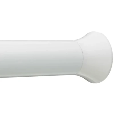 Image of Amazon Basics Shower Curtain Tension Rod 61 to 91 cm, White