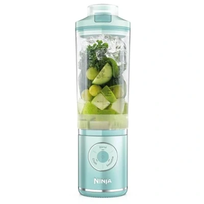Image of Ninja Blast Max Portable Blender, 570ml, Rechargeable Battery, Blending Cup &amp; Leak proof Lid, 3x Blend Functions, Makes Smoothies, Protein Shakes, Blends Ice Frozen Fruit, Seaglass BC251UKMT