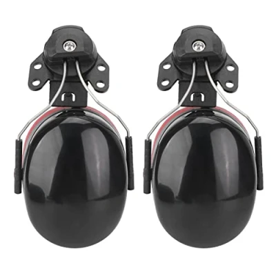 Image of Brrnoo Helmet Mounted Earmuffs,Hearing Protection Earmuffs Ear Defenders Noise Cancelling for DIY Working, Shooting, Gardening，Construction site,Clip On Muffs Hearing Protector Work