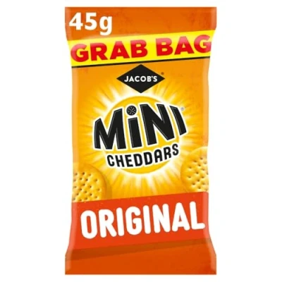 Image of Jacob&#039;s Mini Cheddars Original Grab Bag, 45 g (Pack of 30)