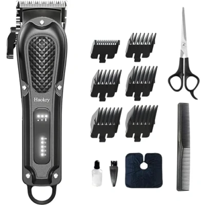 Image of Haokry Hair Clippers for Men Professional Cordless&amp;Corded Barber Cutting &amp; Grooming Rechargeable Beard Trimmer