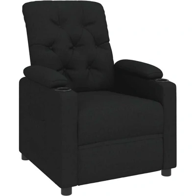 Image of vidaXL Recliner Chair Black Fabric