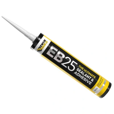 Image of Everbuild EB25 The Ultimate Sealant and Adhesive Cartridge Hybrid Polymer Waterproof Weatherproof White 300ml