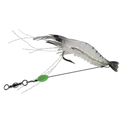 Image of ANCLLO 10pcs Shrimp Bait Set Plastic Fishing Lures Soft Luminous Lure with Sharp Hook Tackles