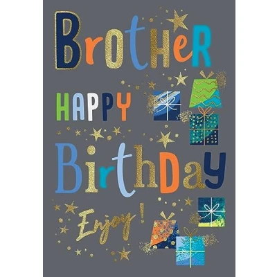 Image of Avant Garde Studios Happy Birthday Card Brother 9 x 6 inches