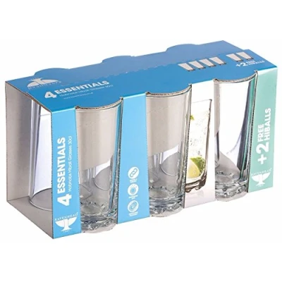 Image of Ravenhead Essentials Hobnobs 300ml Set Of 6 Highball Glasses