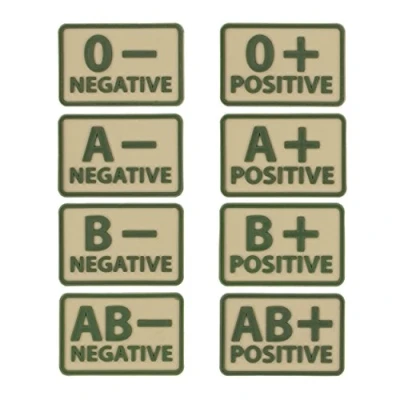 Image of Helikon Blood Patch Set of 2 Khaki AB+