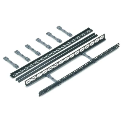 Image of Hornby R660 OO Gauge Elevated Track Sidewalls, Model Train Accessories for Adding Scenery, Dioramas, Woodland, Buildings and More to 00 Railway 1:76 Scale, Black