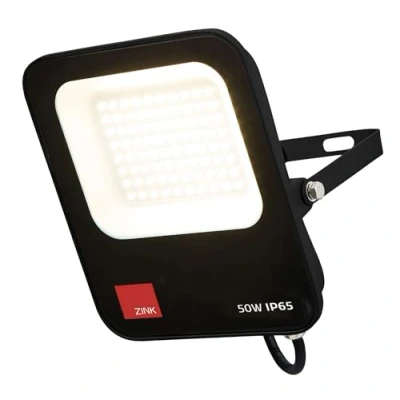 Image of Zink ZN 38689 BLK Reina 50w LED Floodlight, IP65, 5500lm, 6500K, Daylight White