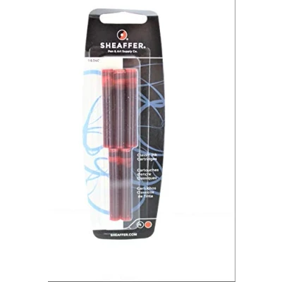 Image of Sheaffer Skrip Classic Fountain Pen Ink Cartridge, Pack of 5, red